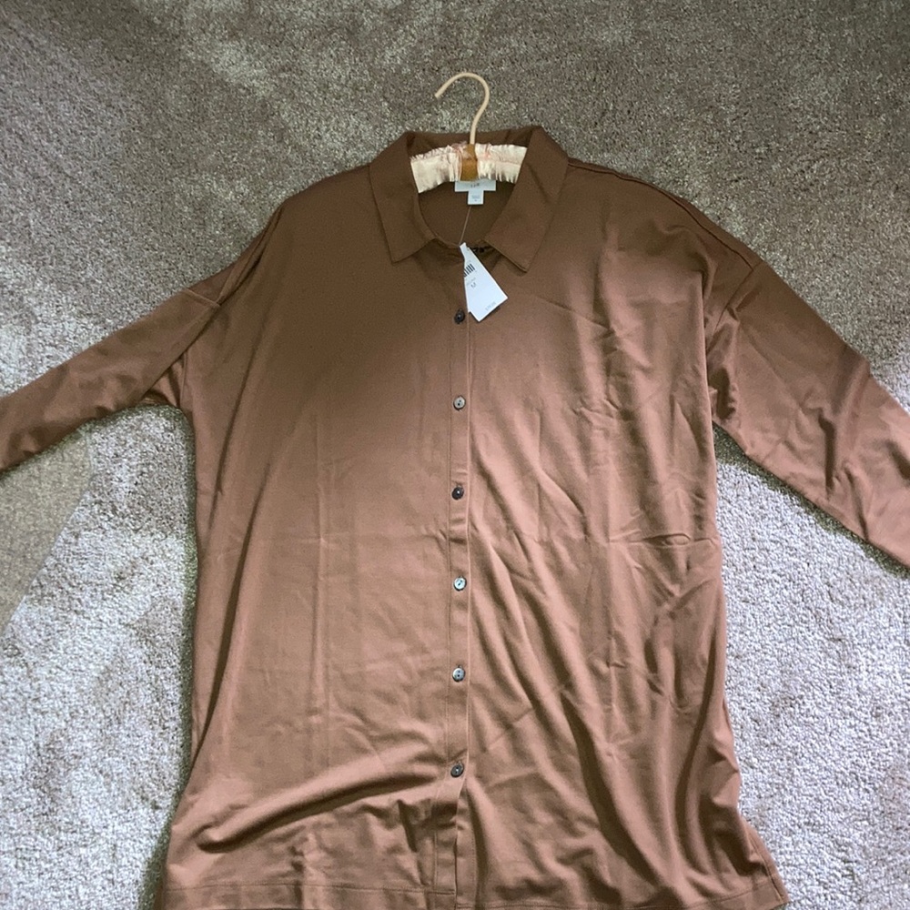 J.Jill Easy Button-Front Knit Tunic